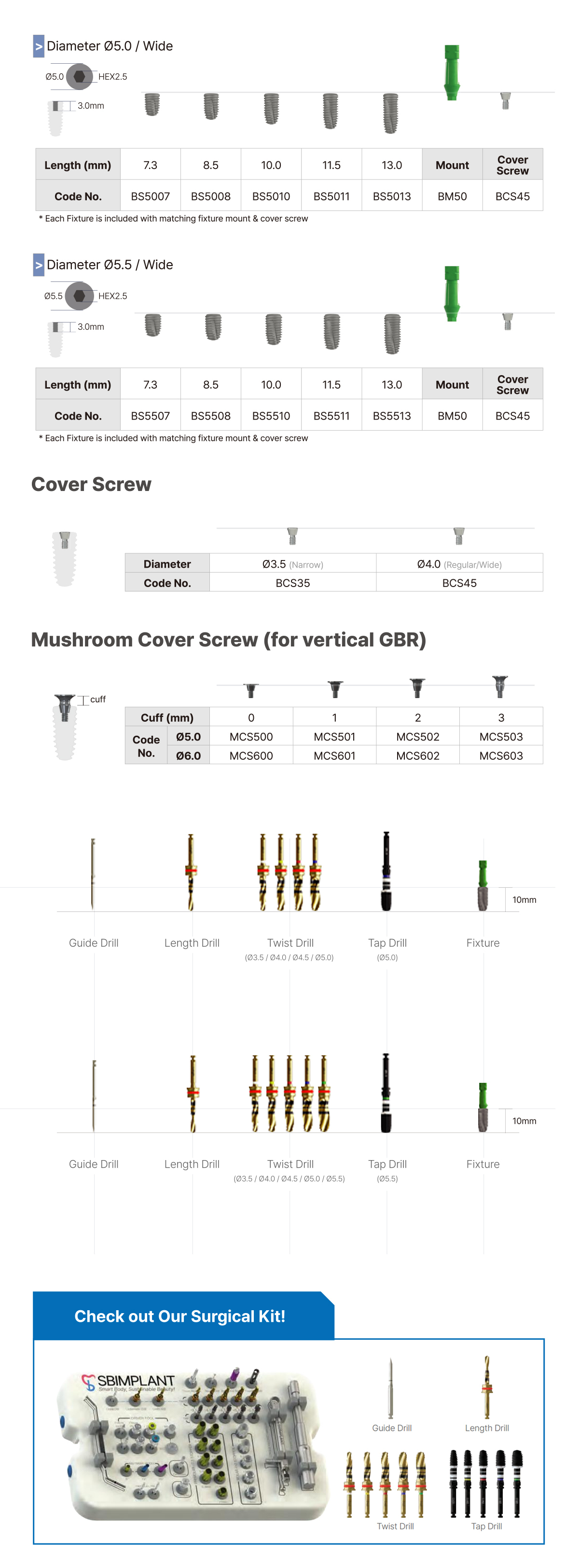 Cover Screw. Mushroom Cover Screw (for vertical GBR). Check out Our Surgical Kit!